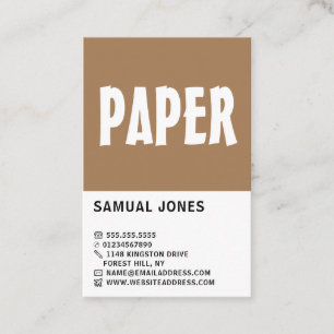 Moderne, kühne, Stationery & Office-Lieferungen Visitenkarte