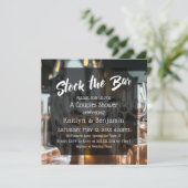 Moderne, kühne Stock die Bar Couples Dusche Einladung (Stehend Vorderseite)