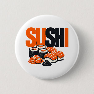 Moderne kühne Sushi-Grafik Button