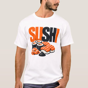 Moderne kühne Sushi-Grafik T-Shirt
