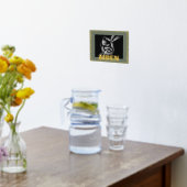 Moderne, kühne TEXT GOLD PEBBLES UND MOSS-Foto Foliendrucke (Ablage(Küche))