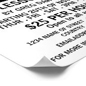 Moderne, kühne, trommelnde Werbung Poster (Ecke)