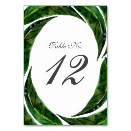 Moderne kühne tropische Blätter Hochzeit | Dunkel Tischnummer
