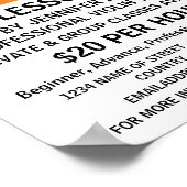 Moderne, kühne, Violine-Lektionen Werbung Poster (Ecke)