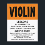 Moderne Kühne, Violinwerbung Flyer<br><div class="desc">Moderne,  kühne,  Violine Lessons Werbe-Flyer im Business Card Store.</div>