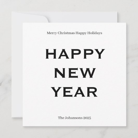 Moderne, kühne Weihnachtskarte | Benutzerdefiniert Feiertagskarte (Vorderseite)