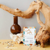 Moderne, kühne Wildblume Minimalistische SkriptWed RSVP Karte