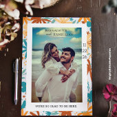 Moderne, kühne Wildblume Minimalistische SkriptWed RSVP Karte