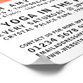 Moderne, kühne, Yoga Class-Werbung Poster (Ecke)