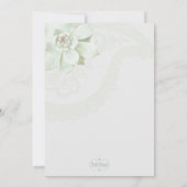 Moderne, kulante botanische Hochzeit Einladung (Rückseite)