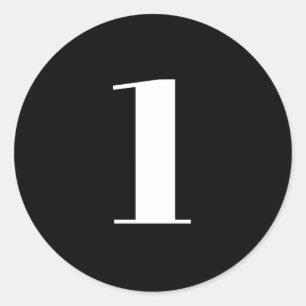 Moderne Kundennummer, Alter, Schwarz-weiß Runder Aufkleber