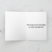 Moderne, kundenspezifische 2-Foto-Vorlage Happy Bi Karte (Innenseite)