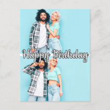 Moderne, kundenspezifische 2-Foto-Vorlage Happy Bi