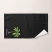 Moderne, kundenspezifische Green Palm Tree & Scrip Badhandtuch Set (Handtuch)