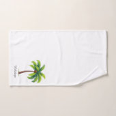 Moderne, kundenspezifische Green Palm Tree & Scrip Badhandtuch Set (Handtuch)