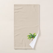 Moderne, kundenspezifische Green Palm Tree & Scrip Badhandtuch Set (Handtuch)