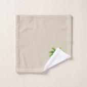 Moderne, kundenspezifische Green Palm Tree & Scrip Badhandtuch Set (Waschlappen)