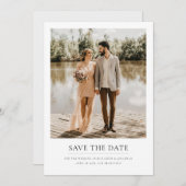 Moderne, kundenspezifische Hochzeitskarte für Foto Save The Date (Vorne/Hinten)