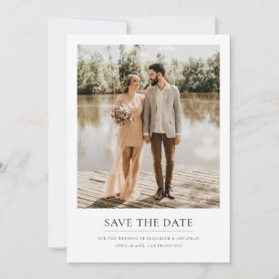 Moderne, kundenspezifische Hochzeitskarte für Foto Save The Date