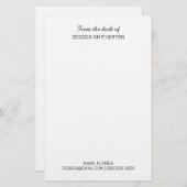 Moderne, kundenspezifische Kontaktinformationen au Briefpapier (Vorne/Hinten)