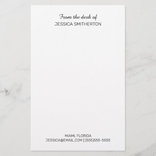 Moderne, kundenspezifische Kontaktinformationen au Briefpapier (Vorderseite)