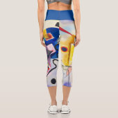 Moderne Kunst Abstrakt Kandinsky Gelb Rot Blau Capri Leggings (Rückseite)