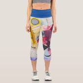 Moderne Kunst Abstrakt Kandinsky Gelb Rot Blau Capri Leggings (Vorderseite)