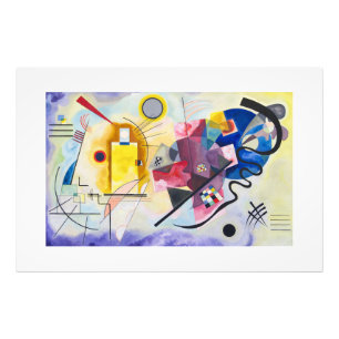 Moderne Kunst Abstrakt Kandinsky Gelb Rot Blau Fotodruck