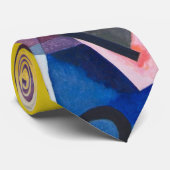 Moderne Kunst Abstrakt Kandinsky Gelb Rot Blau Krawatte (Gerollt)