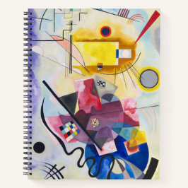 Moderne Kunst Abstrakt Kandinsky Gelb Rot Blau Notizblock