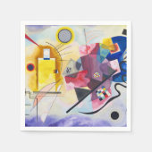 Moderne Kunst Abstrakt Kandinsky Gelb Rot Blau Serviette (Vorderseite)