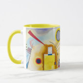 Moderne Kunst Abstrakt Kandinsky Gelb Rot Blau Tasse (Links)