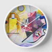 Moderne Kunst Abstrakt Kandinsky Gelb Rot Blau Uhr (Vorderseite)