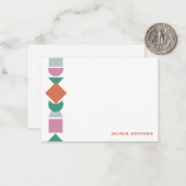 Moderne Kunst abstrakter geometrischer Name person Mitteilungskarte (Vorderseite/Rückseite Beispiel)