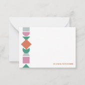 Moderne Kunst abstrakter geometrischer Name person Mitteilungskarte (Vorderseite)