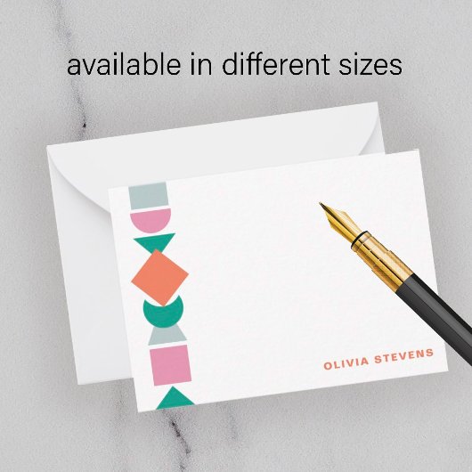 Moderne Kunst abstrakter geometrischer Name person Mitteilungskarte