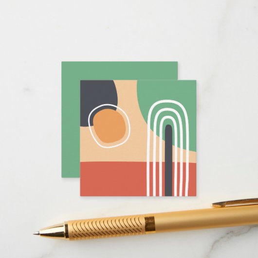 Moderne Kunst, abstrakter Regenbogen und Sonne Begleitkarte (Vorderseite/Rückseite Beispiel)