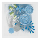 Moderne Kunst Abstraktes Blumenposter drucken Poster (Vorderseite)