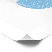 Moderne Kunst Abstraktes Blumenposter drucken Poster (Ecke)