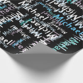 Moderne Kunst addieren Namen Geschenkpapier (Ecke)