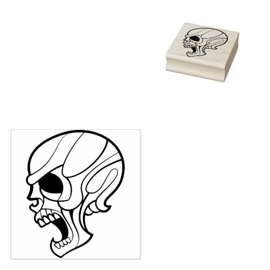 Moderne Kunst als Illustrationskunst Briefmarke Gummistempel (Stempel)