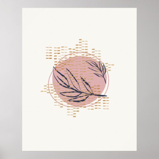 Moderne Kunst an der Boho-Mauer Poster (Vorne)