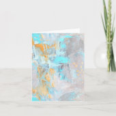 Moderne Kunst Aqua und Gold geflochtene leere Note (Vorderseite)