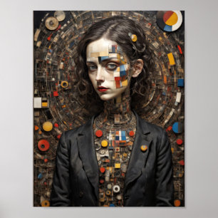Moderne Kunst Avantgarde-Stil Frau abstrakt Poster