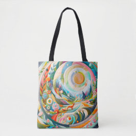 Moderne Kunst bestickt Look Spring Landschaft Tasche
