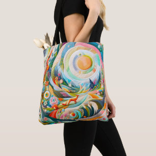 Moderne Kunst bestickt Look Spring Landschaft Tasche