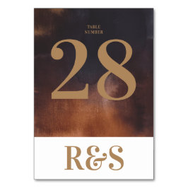 Moderne Kunst Big Monogram Bold Simple Wedding Tischnummer