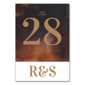 Moderne Kunst Big Monogram Bold Simple Wedding Tischnummer (Vorderseite)