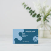 Moderne Kunst Blue Mobile Auto Wash und Detailinfo Visitenkarte (Stehend Vorderseite)