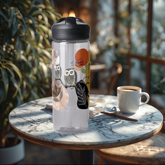 Moderne Kunst Boho Bohemisch Bird Abstrakte Vögel  Trinkflasche